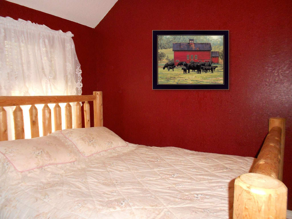By the Red Barn Black Framed Print Wall Art - Homeroots - Flyclothing LLC