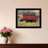 By the Red Barn Black Framed Print Wall Art - Homeroots - Flyclothing LLC