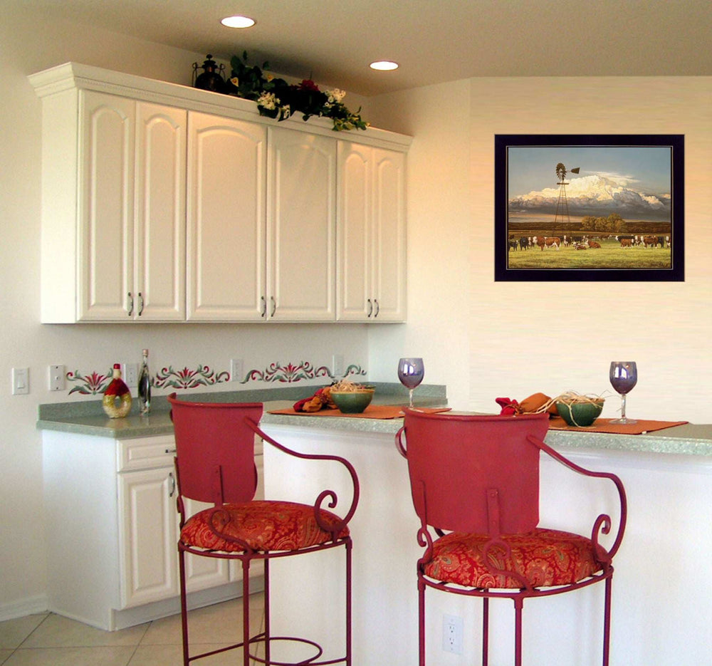 Summer Pastures Black Framed Print Wall Art - Homeroots - Flyclothing LLC