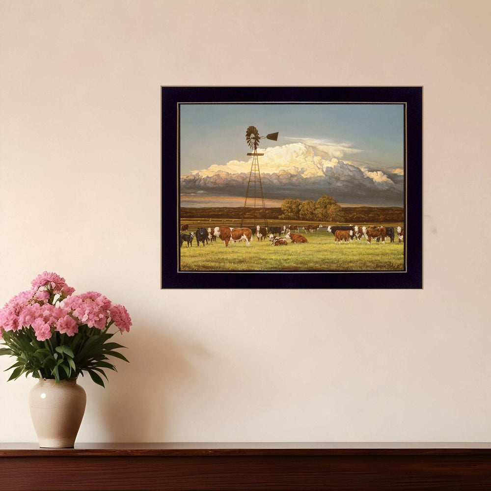 Summer Pastures Black Framed Print Wall Art - Homeroots - Flyclothing LLC