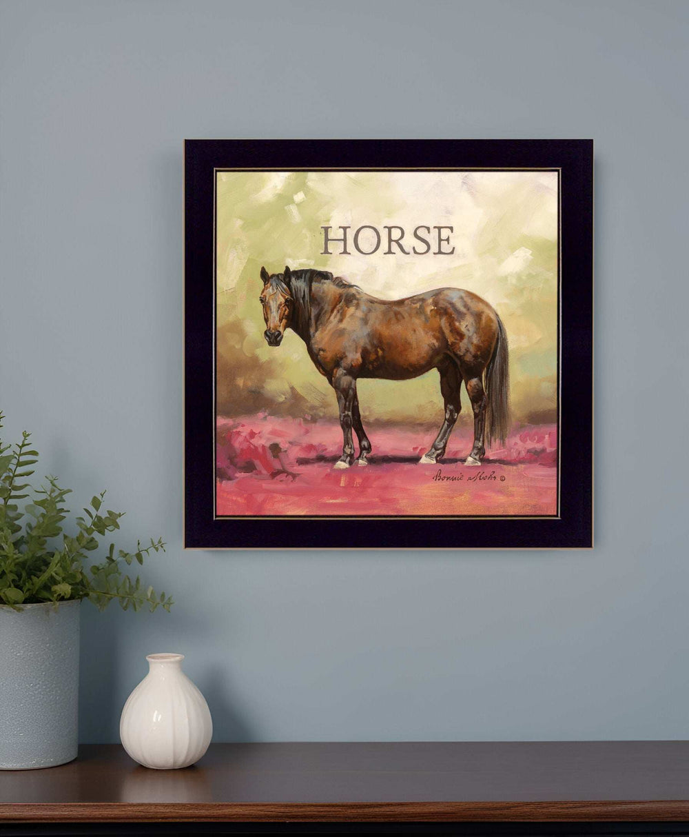 Henry the Horse Black Framed Print Wall Art - Homeroots - Flyclothing LLC