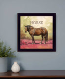 Henry the Horse Black Framed Print Wall Art - Homeroots - Flyclothing LLC
