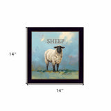 Sherlock the Sheep Black Framed Print Wall Art - Homeroots - Flyclothing LLC