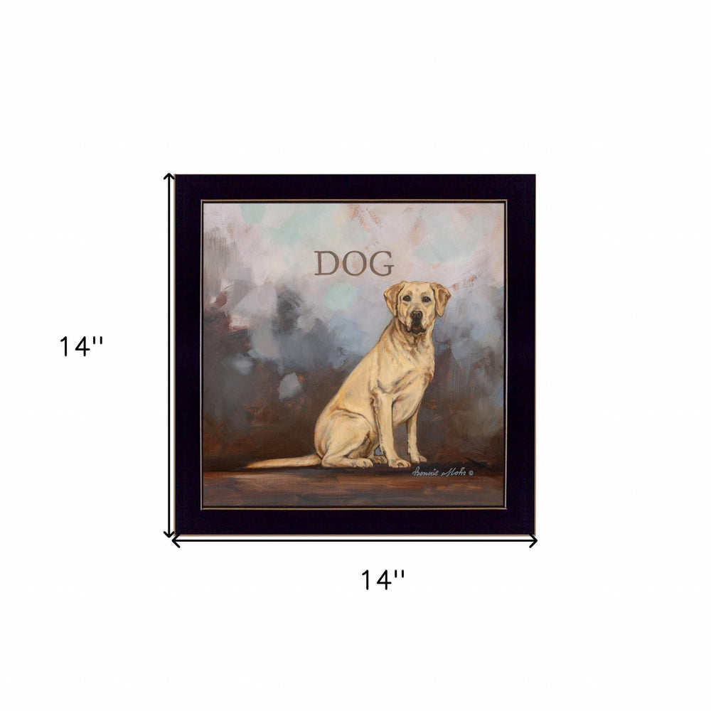 Dakota the Dog Black Framed Print Wall Art - Homeroots - Flyclothing LLC