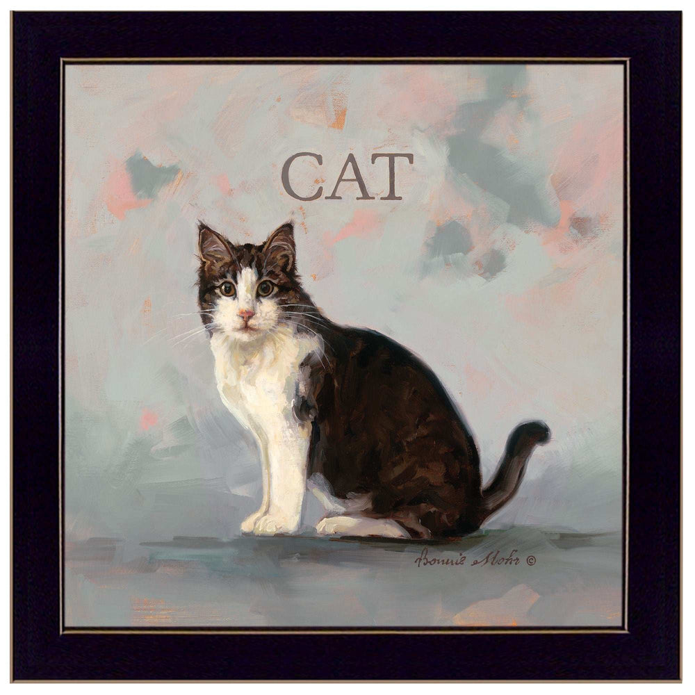 Clive the Cat Black Framed Print Wall Art - Homeroots - Flyclothing LLC