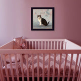 Clive the Cat Black Framed Print Wall Art - Homeroots - Flyclothing LLC