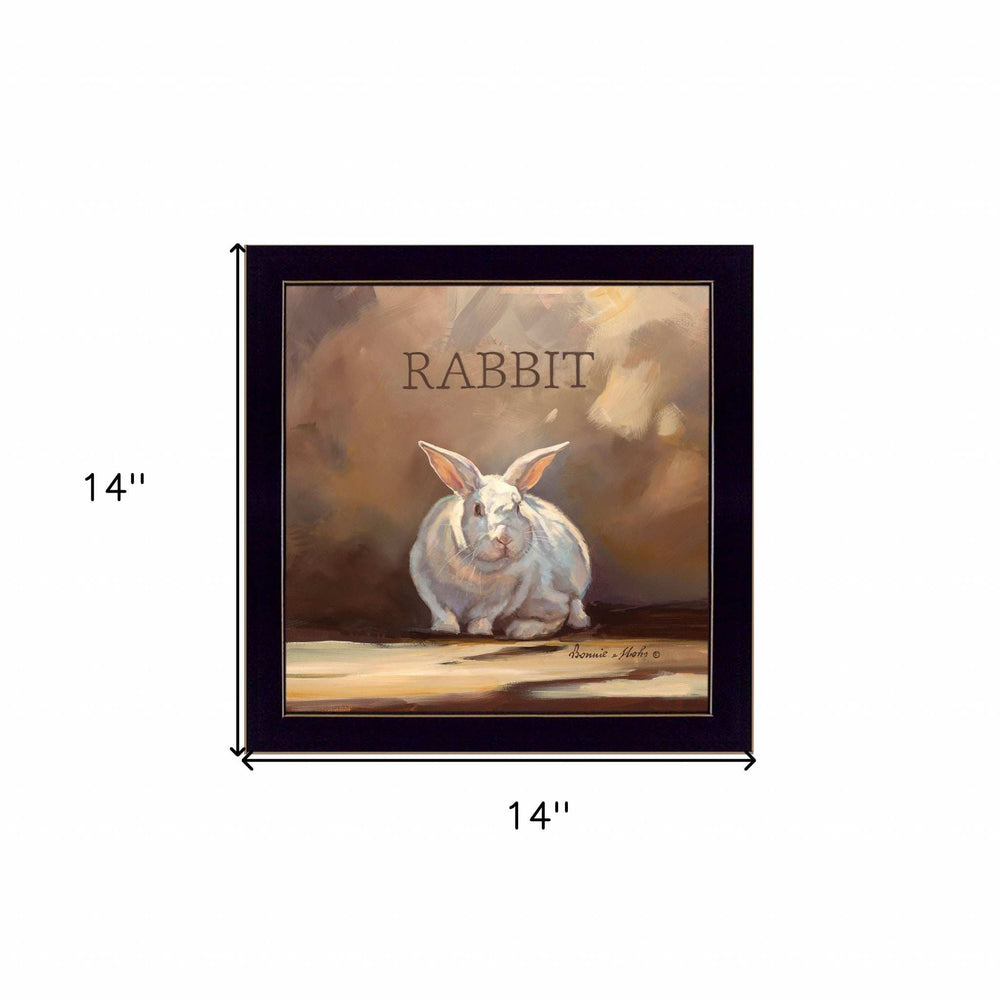 Ruby the Rabbit Black Framed Print Wall Art - Homeroots - Flyclothing LLC