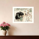 The Winter Robin 2 White Framed Print Wall Art - Homeroots - Flyclothing LLC