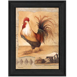 Rooster Montage I Black Framed Print Wall Art - Homeroots - Flyclothing LLC