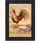 Rooster Montage II Black Framed Print Wall Art - Homeroots - Flyclothing LLC
