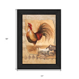 Rooster Montage II Black Framed Print Wall Art - Homeroots - Flyclothing LLC