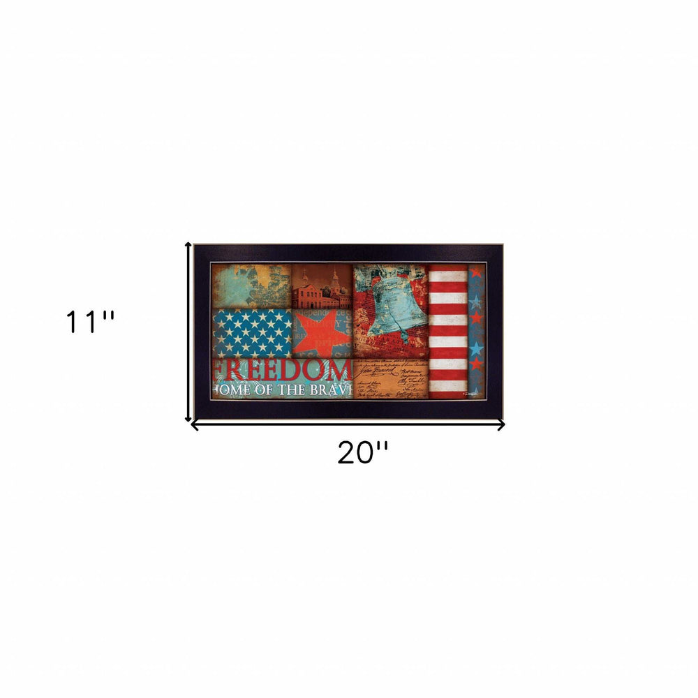 Freedom Black Framed Print Wall Art - Homeroots - Flyclothing LLC