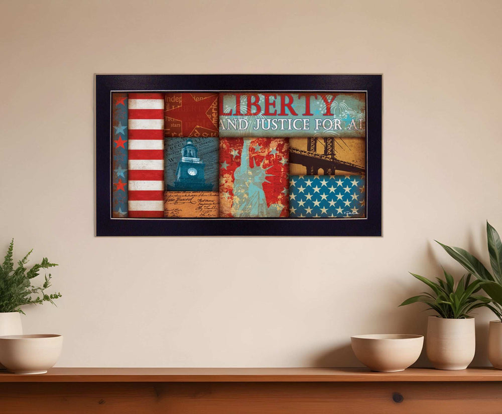 Liberty Black Framed Print Wall Art - Homeroots - Flyclothing LLC