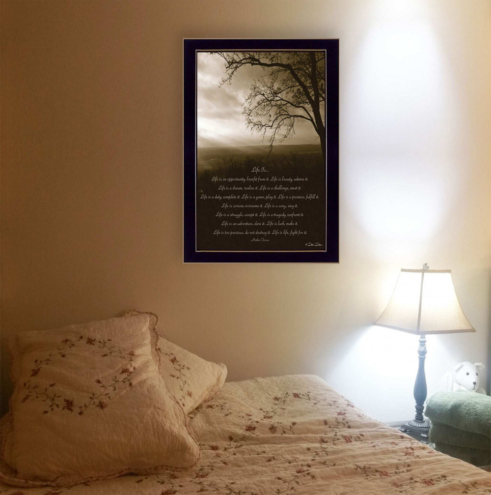 Life is Black Framed Print Wall Art - Homeroots - Flyclothing LLC