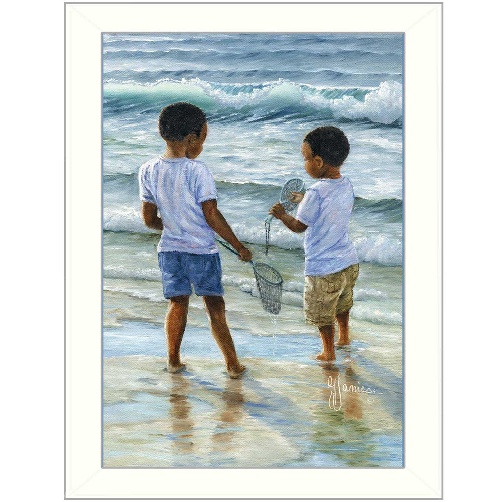 Ocean Discoveries White Framed Print Wall Art - Homeroots - Flyclothing LLC