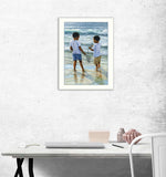 Ocean Discoveries White Framed Print Wall Art - Homeroots - Flyclothing LLC