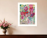 Blooming in the Window Sill White Framed Print Wall Art - Homeroots - Flyclothing LLC