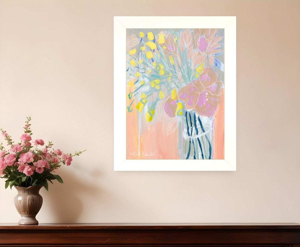 Maybe Shes a Wildflower White Framed Print Wall Art - Homeroots - Flyclothing LLC