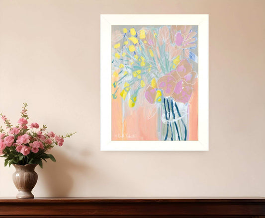 Maybe Shes a Wildflower White Framed Print Wall Art - Homeroots - Flyclothing LLC