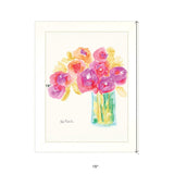 Speak in Flowers White Framed Print Wall Art - Homeroots - Flyclothing LLC