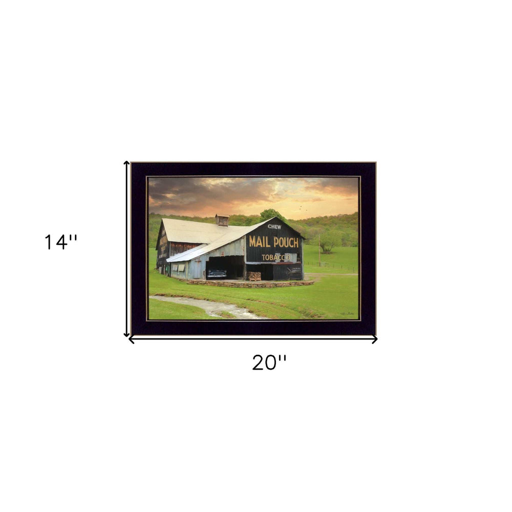 Mail Pouch Barn 3 Black Framed Print Wall Art - Homeroots - Flyclothing LLC