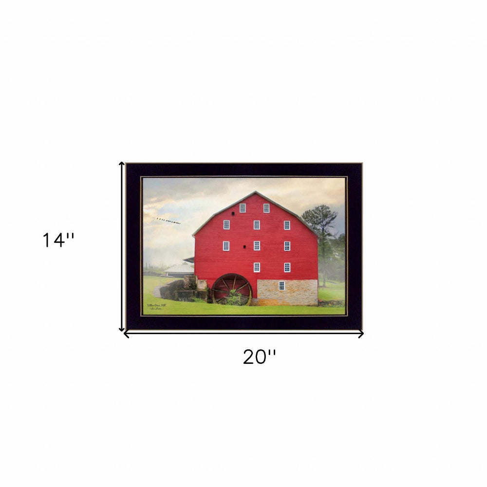 Willow Grove Mill 1 Black Framed Print Wall Art - Homeroots - Flyclothing LLC