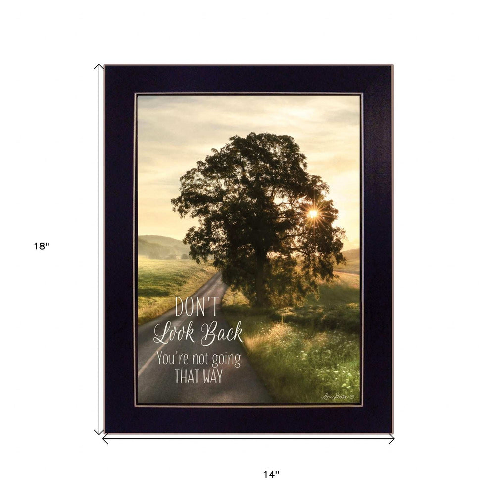 Dont Look Back 1 Black Framed Print Wall Art - Homeroots - Flyclothing LLC
