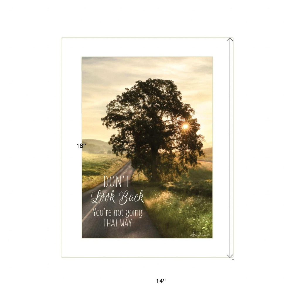 Dont Look Back 2 White Framed Print Wall Art - Homeroots - Flyclothing LLC