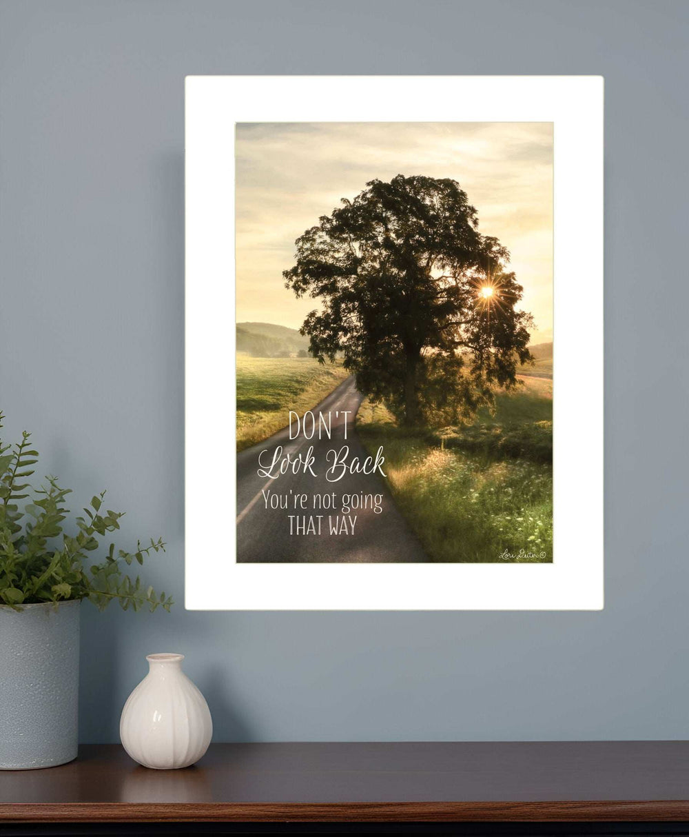Dont Look Back 2 White Framed Print Wall Art - Homeroots - Flyclothing LLC