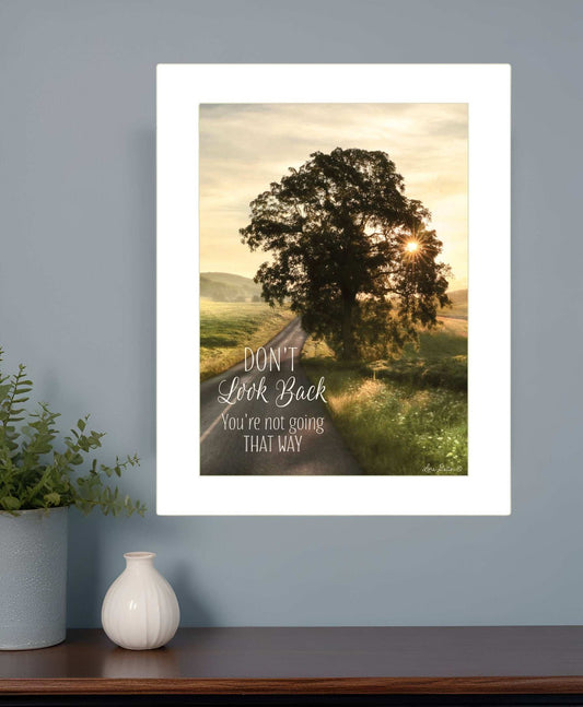 Dont Look Back 2 White Framed Print Wall Art - Homeroots - Flyclothing LLC