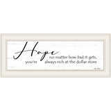 Hope 1 White Framed Print Wall Art - Homeroots - Flyclothing LLC