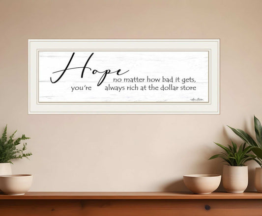 Hope 1 White Framed Print Wall Art - Homeroots - Flyclothing LLC