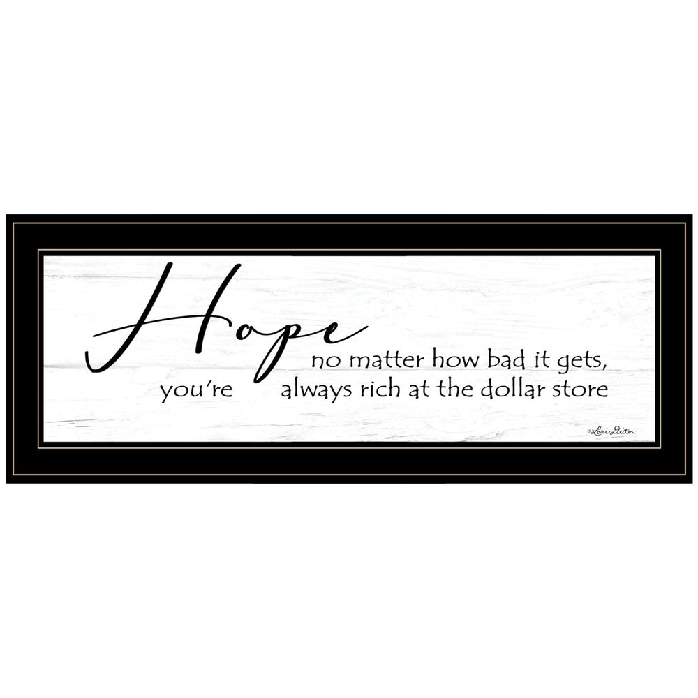 Hope Black Framed Print Wall Art - Homeroots - Flyclothing LLC