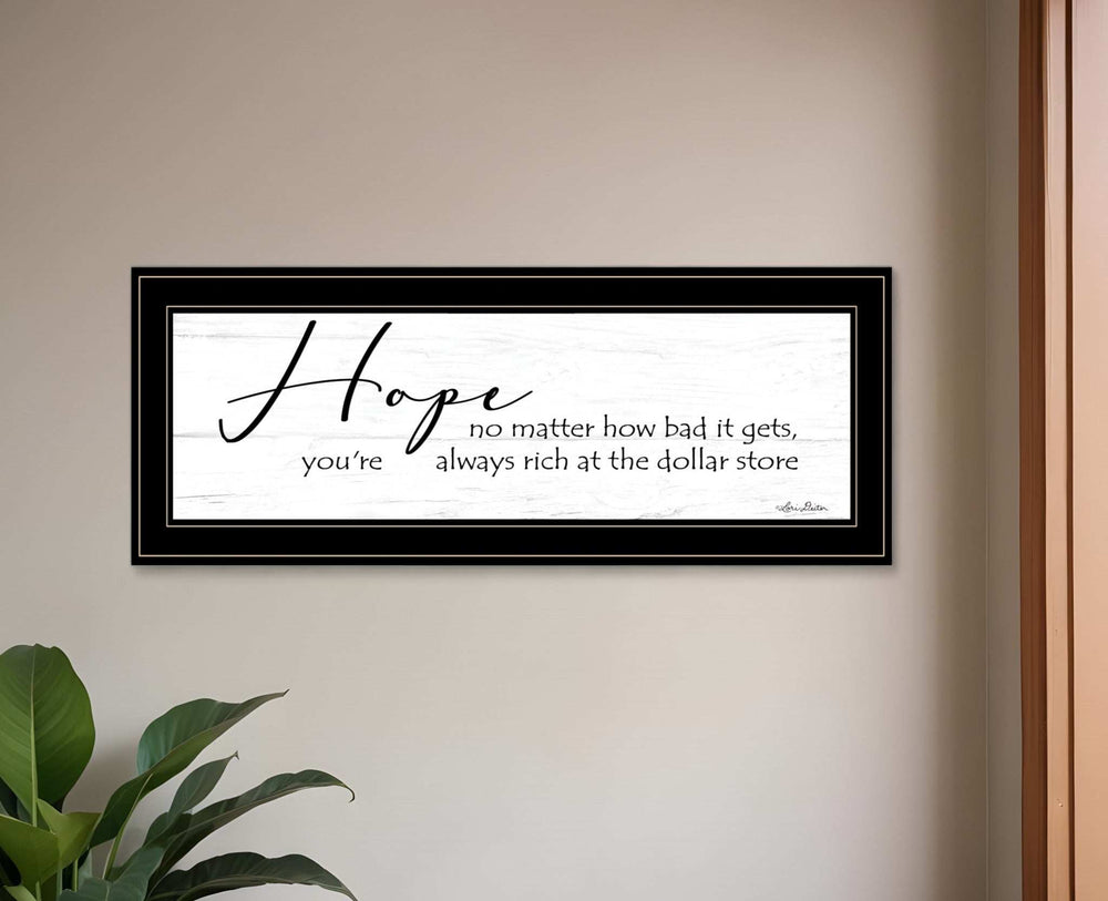 Hope Black Framed Print Wall Art - Homeroots - Flyclothing LLC