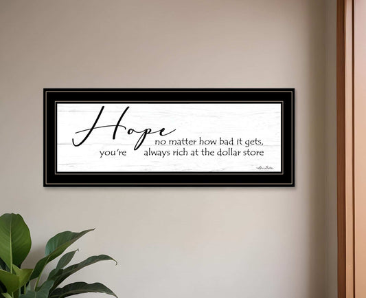 Hope Black Framed Print Wall Art - Homeroots - Flyclothing LLC