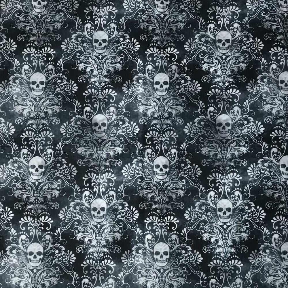 Rockmount Ranch Ware Charcoal Skulls Western Cotton Bandana in Black & Grey - Rockmount Clothing - Flyclothing LLC