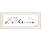 No Selfies in the Bathroom 1 White Framed Print Bathroom Wall Art - Homeroots - Flyclothing LLC