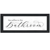 No Selfies in the Bathroom 2 Black Framed Print Bathroom Wall Art - Homeroots - Flyclothing LLC