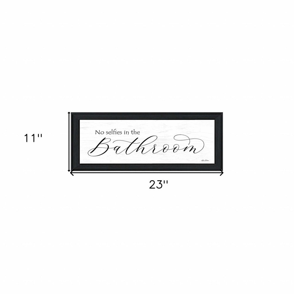 No Selfies in the Bathroom 2 Black Framed Print Bathroom Wall Art - Homeroots - Flyclothing LLC
