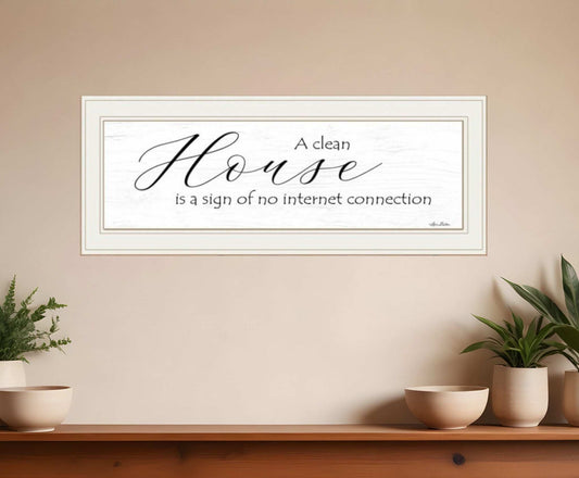 A Clean House 1 White Framed Print Wall Art - Homeroots - Flyclothing LLC