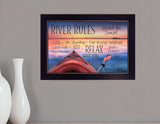 River Rules 1 Black Framed Print Wall Art - Homeroots - Flyclothing LLC