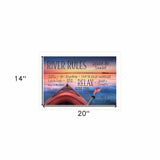 River Rules 2 White Framed Print Wall Art - Homeroots - Flyclothing LLC