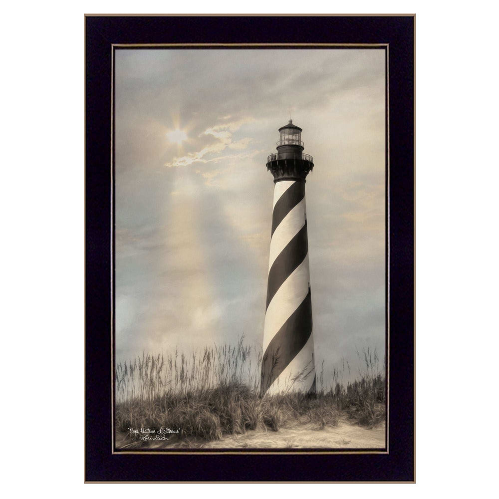 Cape Hatteras Lighthouse 1 Black Framed Print Wall Art - Homeroots - Flyclothing LLC