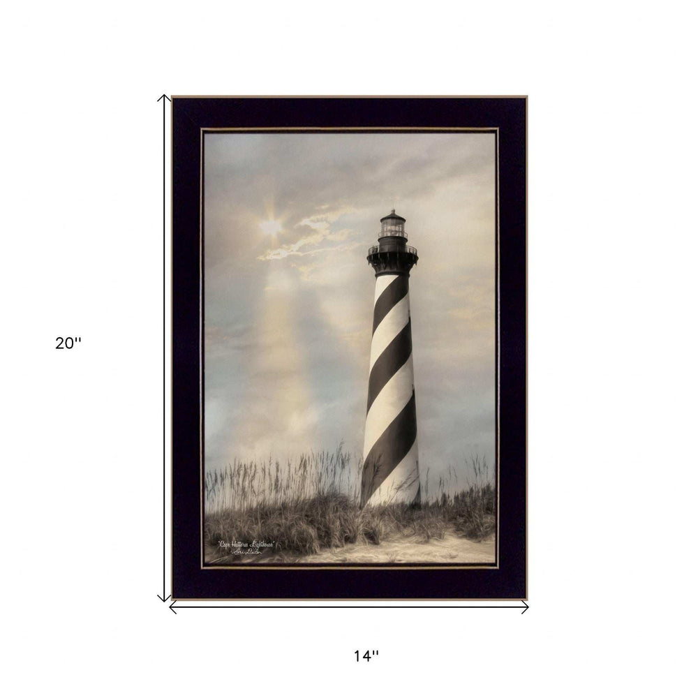 Cape Hatteras Lighthouse 1 Black Framed Print Wall Art - Homeroots - Flyclothing LLC