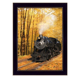 Fall Locomotive Black Framed Print Wall Art - Homeroots - Flyclothing LLC