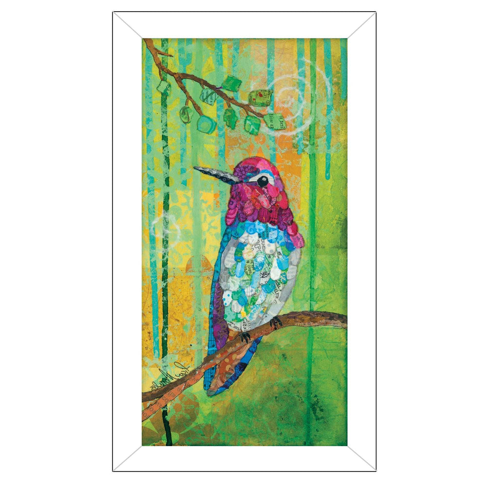 Annas Hummingbird White Framed Print Wall Art - Homeroots - Flyclothing LLC
