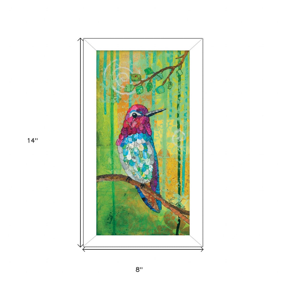 Annas Hummingbird White Framed Print Wall Art - Homeroots - Flyclothing LLC