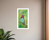 Annas Hummingbird White Framed Print Wall Art - Homeroots - Flyclothing LLC