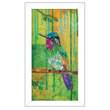 Purple Throated Mountain Gem White Framed Print Wall Art - Homeroots - Flyclothing LLC