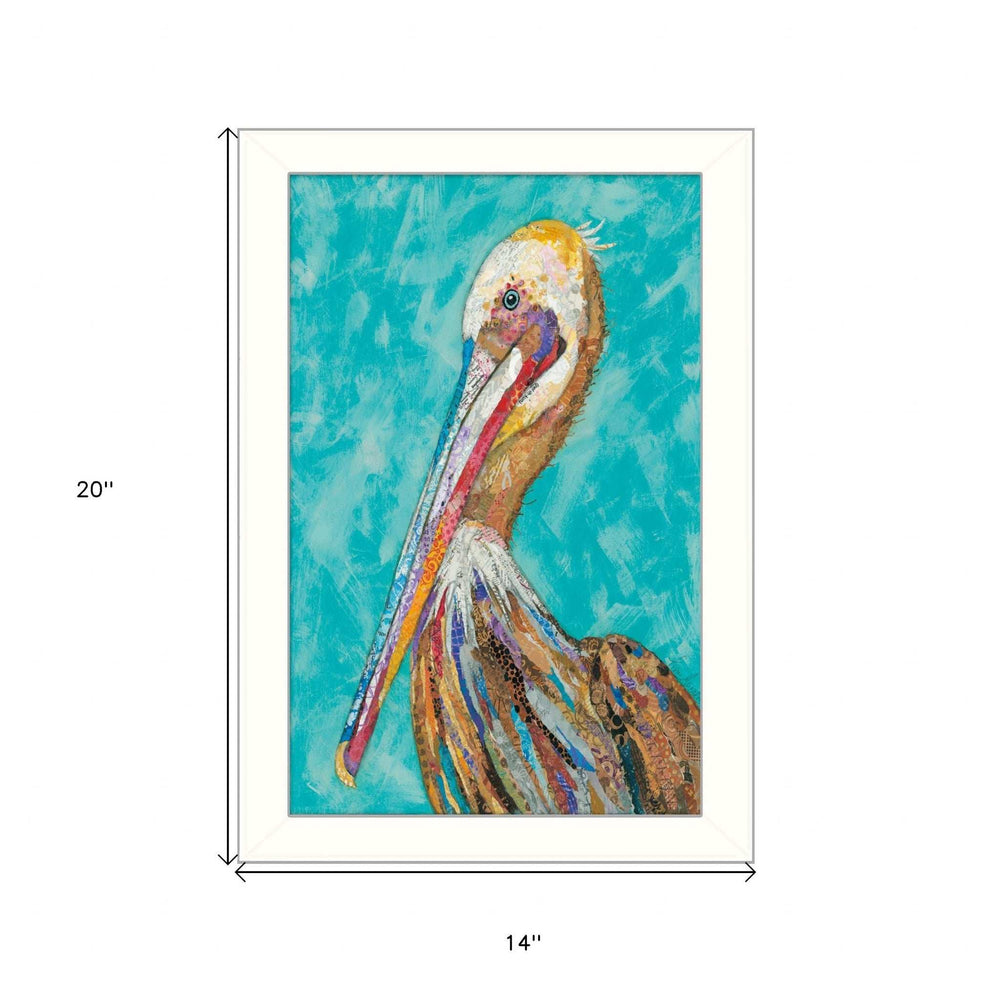 Pelican II White Framed Print Wall Art - Homeroots - Flyclothing LLC